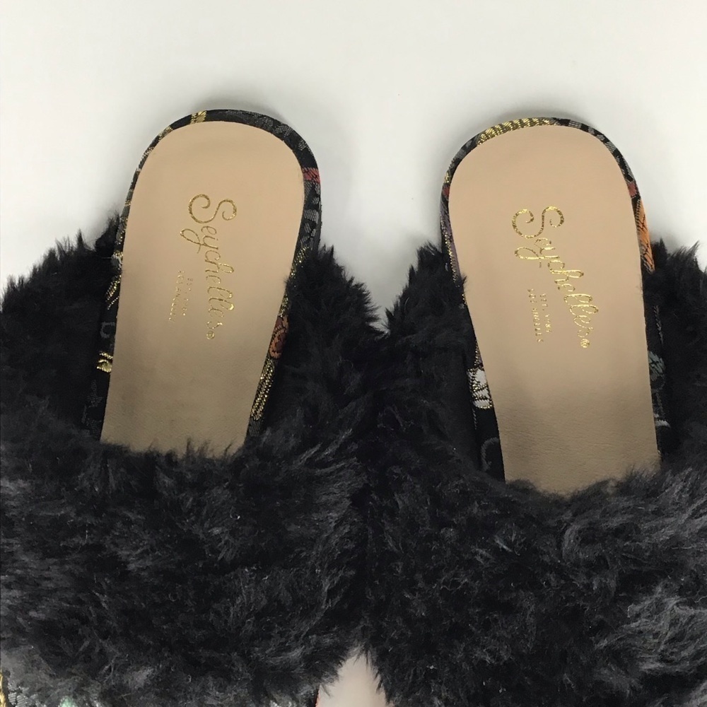Seychelles In Your Dreams Mule in Black Multi Brocade Size 9.5 - Picture 7 of 10